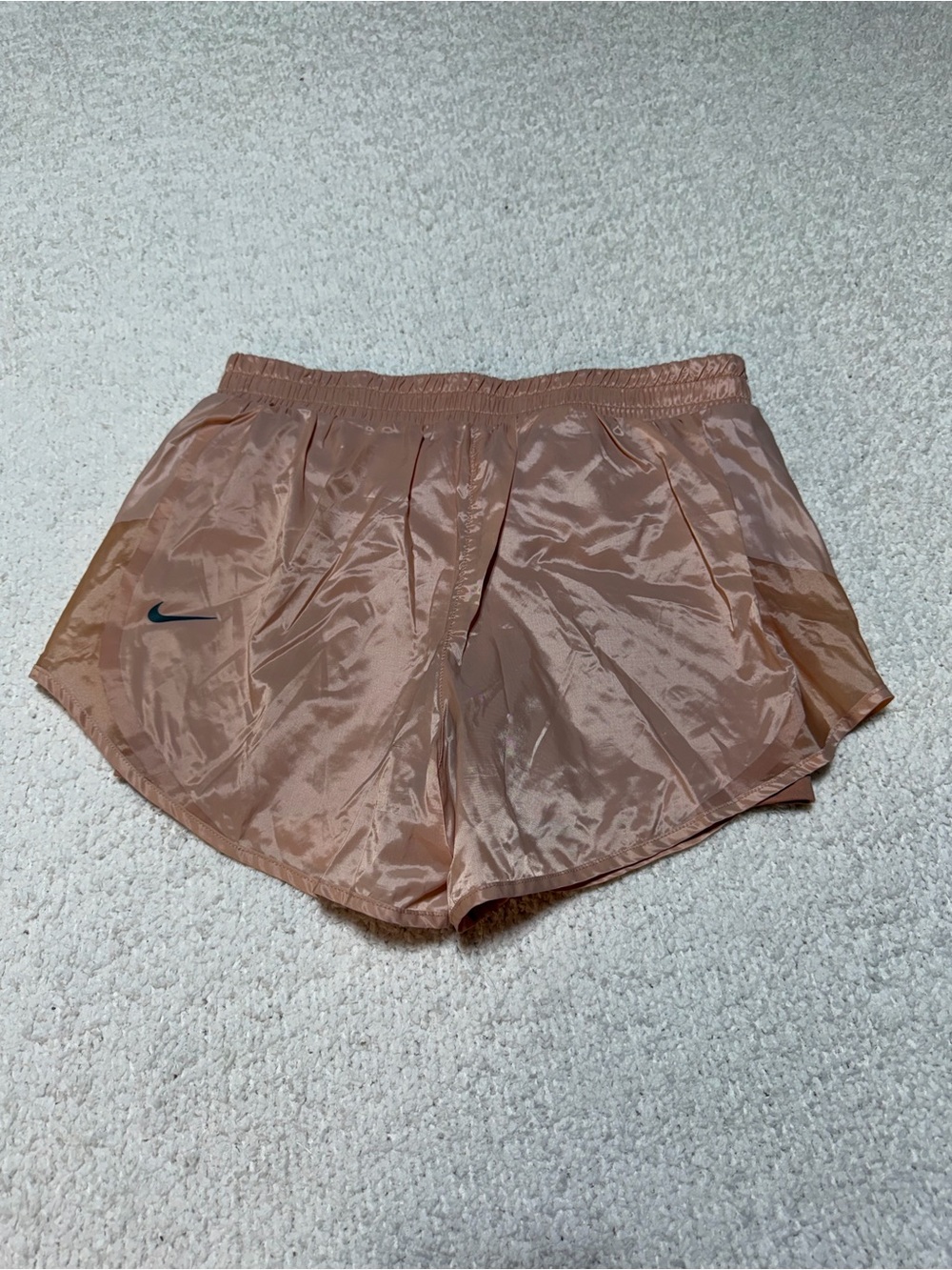 Nike Iridescent Running Shorts Satin Pink Dri Fit Small